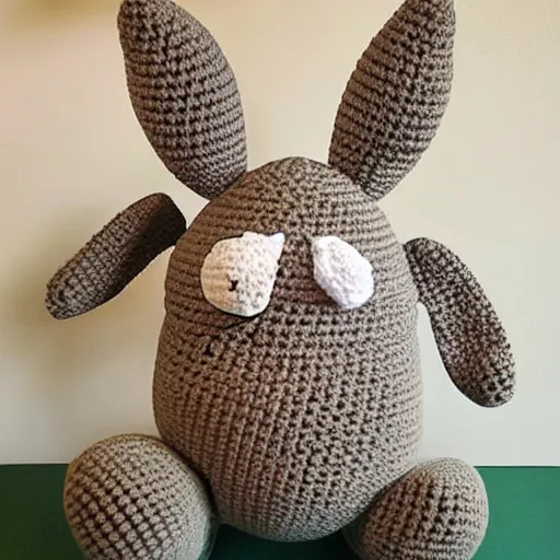 Prompt: crochet pattern of big chungus