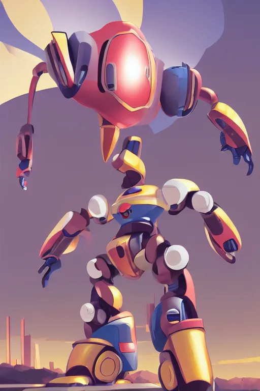 Image similar to metabots medabots medarotto medarot robot minimalist comics, behance hd by jesper ejsing, by rhads, makoto shinkai and lois van baarle, ilya kuvshinov, rossdraws global illumination ray tracing hdr radiating a glowing aura