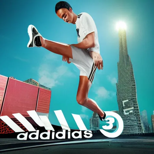 Image similar to surreal 3 d artwork by adidas