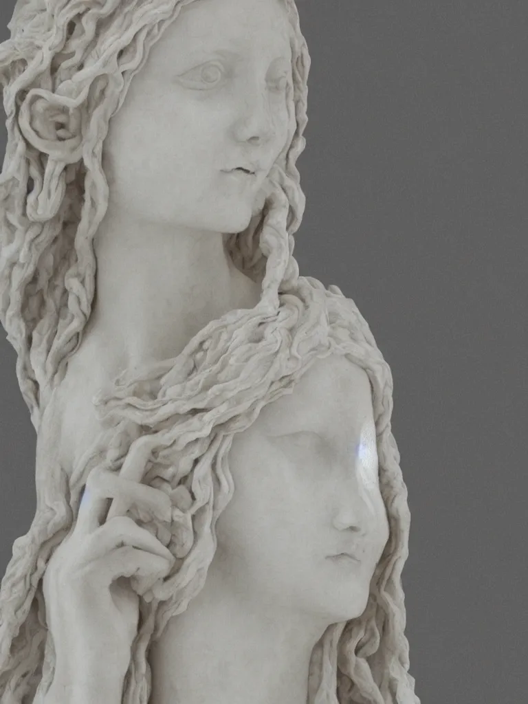 Prompt: high quality page scan of photorealistic marble statue of elvish queen, old Greek style