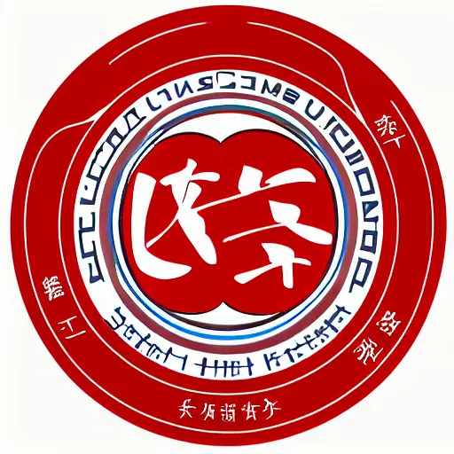 Prompt: a logo of south china university, the pattern is circular, the logo is composed of the initials of south china university, and the background is red.