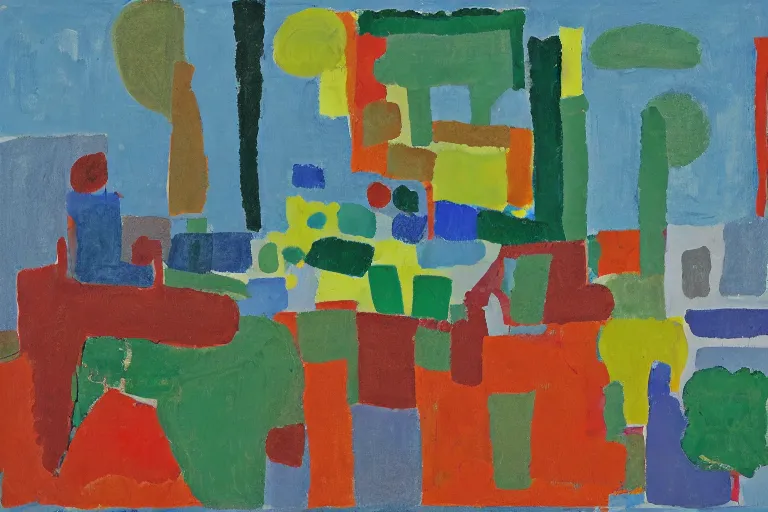 Image similar to artwork by etel adnan