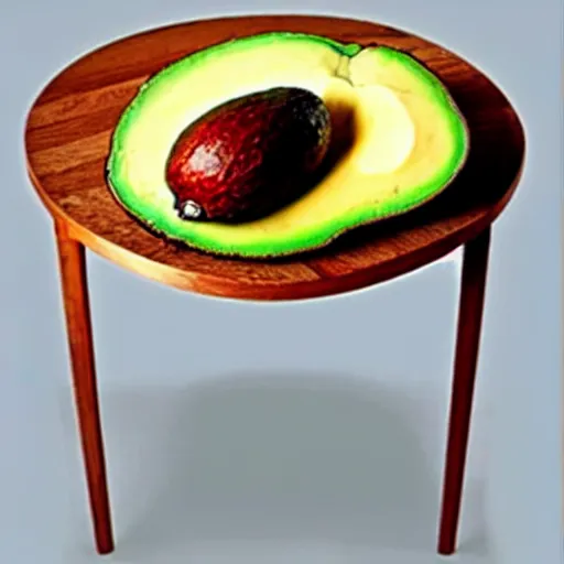 Image similar to a table in the form of avacado