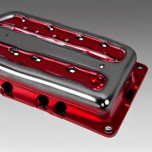 Image similar to boxer 6 engine aluminum block red valve cover