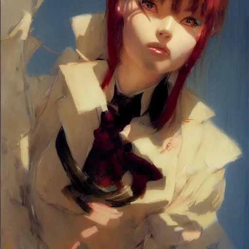 Prompt: a portrait of a cute anime girl, high fashion, painting by gaston bussiere, craig mullins, j. c. leyendecker