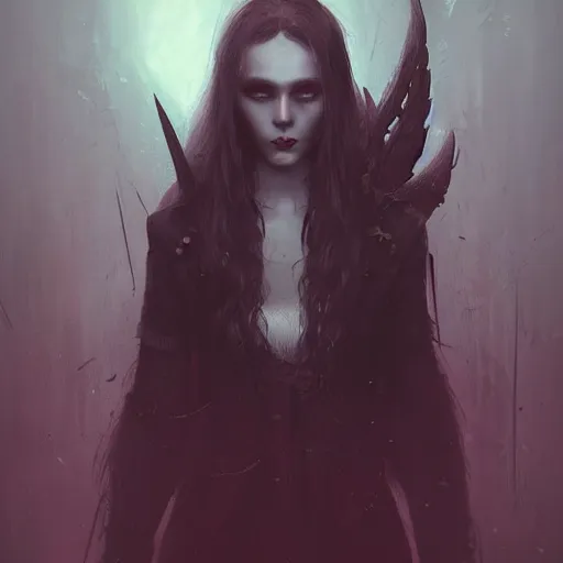 Prompt: teen girl kerli koiv, gothic, darkwave, darksynth, concept headshot art, sharp, digital matte painting, art by greg rutkowski, wlop, dramatic lighting, trending on artstation