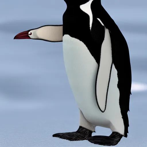 Prompt: humanoid penguin