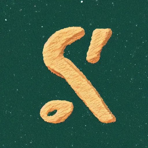 Prompt: the letter g!!!!! stylized in an alien cuneiform