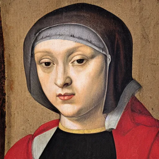 Prompt: a renaissance style portrait painting of the nun