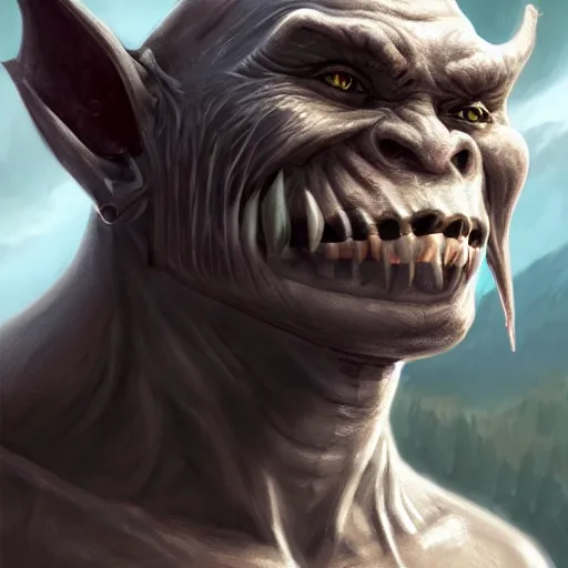 Image similar to a detailed portrait of a child orc boy, fantasy art illustration, incredibly highly detailed and realistic, 8 k, sharp focus