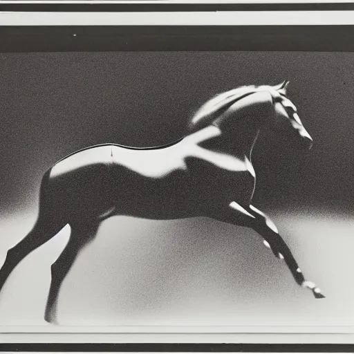 Image similar to sequential photograms of a horse in movement