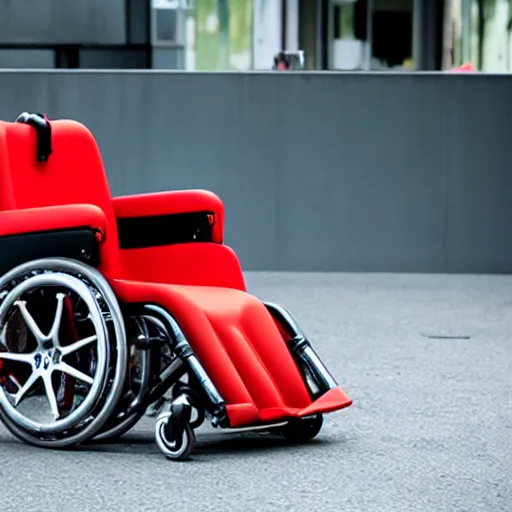 Prompt: wheelchair designed by Ferrari