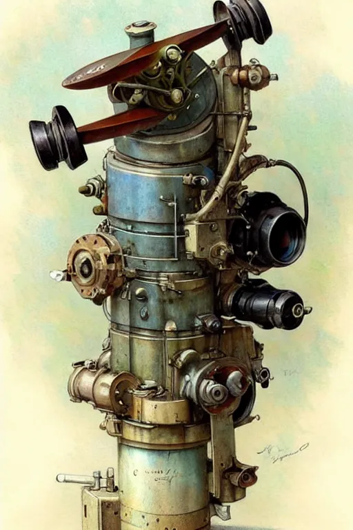 Image similar to (((((1950s rotary airplane engine. muted colors.))))) by Jean-Baptiste Monge !!!!!!!!!!!!!!!!!!!!!!!!!!!