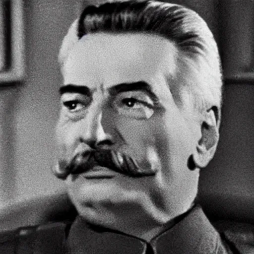 Prompt: A still of Stalin in Star Trek