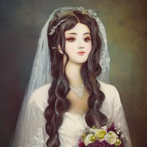 Prompt: beautiful Cthlulu marries the Kraken, in the style of first look wedding photography, airbrush, kawaii, oil painting, Victorian lace,