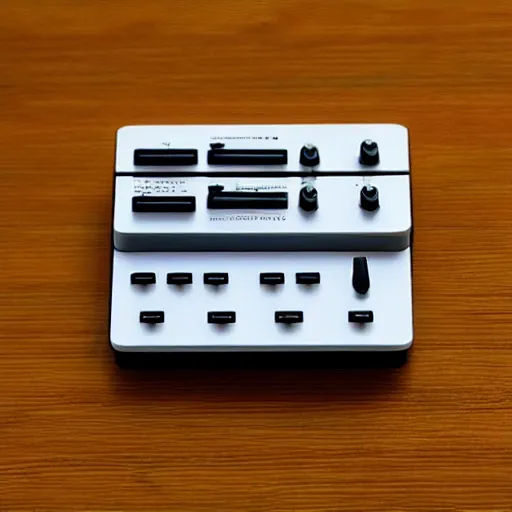 Image similar to “Futuristic attractive stylish minimalist pocket synthesizer designed by Teenage Engineering”