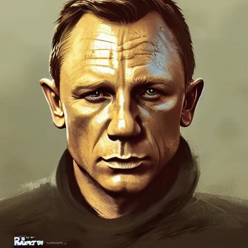 Image similar to portrait of a daniel craig by greg rutkowski, jedi knight, he is 3 5 years old, star wars expanded universe, wearing imperial gear, highly detailed portrait, digital painting, artstation, concept art, smooth, sharp foccus ilustration, artstation hq