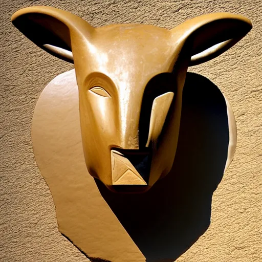 Image similar to minotaur, cycladic art