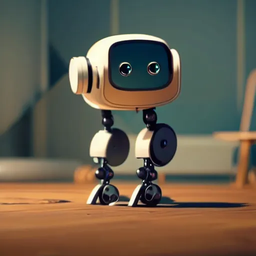 Prompt: a cute little robot is made of wood. super realistic 8 k render of a elegant, cinematic composition