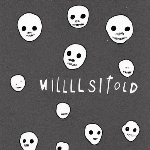 Image similar to minimalist children’s drawing of the end of the world., horror,