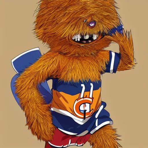 Image similar to anime Portrait of Youppi the Habs Montreal Canadiens Mascot as a very cute powerful and friendly pokemon, highly detailed anime, high evolution, 1990s, legendary, smooth, sharp focus, dynamic lighting, intricate, trending on ArtStation, illustration pokemon, art by WLOP