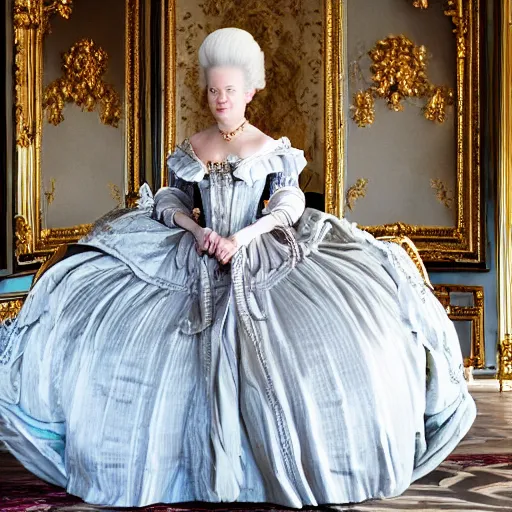 Image similar to marie antoinette in versailles, wow 4 k detail fantasy, matte painting, realistic materials, photo realistic, postprocessing, cinematic, hyperrealistic, studio lighting, ekaterina, the tudors, photography by richard jenkins