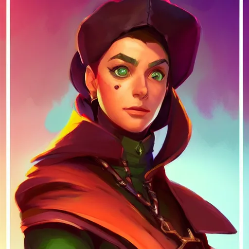 Prompt: handsome rogue portrait, maya ali mage, gloomhaven, dynamic lighting, gaudy colors, octane render aesthetic, matte painting concept art, official fanart behance hd artstation by jesper ejsing, by rhads and makoto shinkai and lois van baarle and ilya kuvshinov and rossdraws