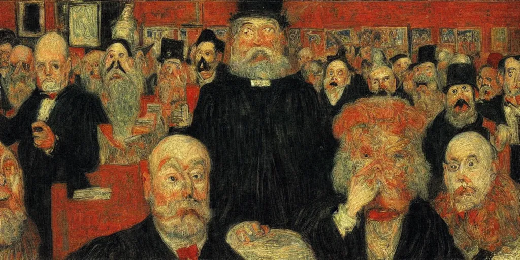 Image similar to the great judge. james ensor. ( 1 8 9 8 ) oil on canvas