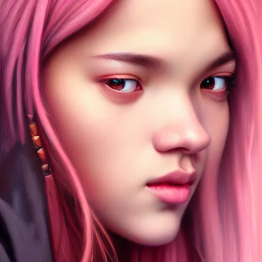 Image similar to portrait of jossi of blackpink, highly detailed, digital painting, smooth, sharp focus, illustration, ultra realistic, 8 k, art by artgerm and greg rutkowski and alphonse mucha