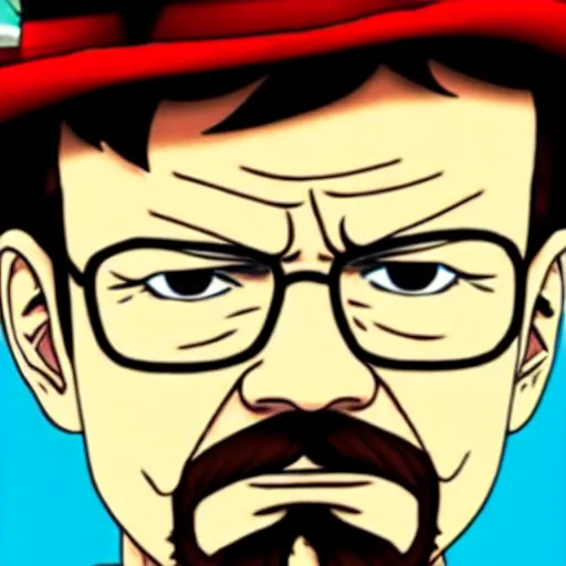 Image similar to walter white as luffy