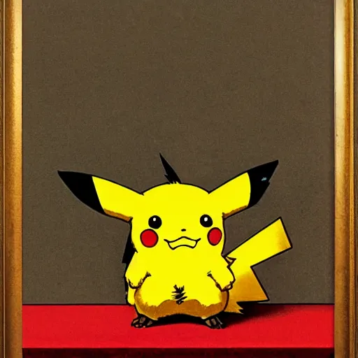 Image similar to pikachu by norman rockwell