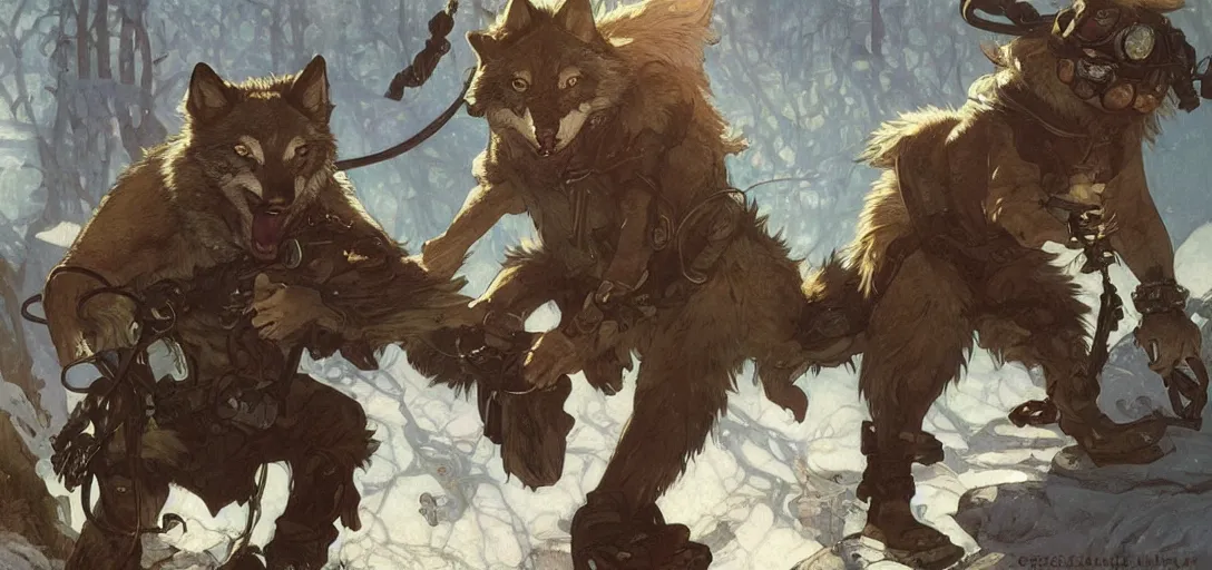 Prompt: furry wolf male with goggles on his head giving a thumbs up by Stanley Artgerm Lau, greg rutkowski, thomas kindkade, alphonse mucha, loish, norman Rockwel