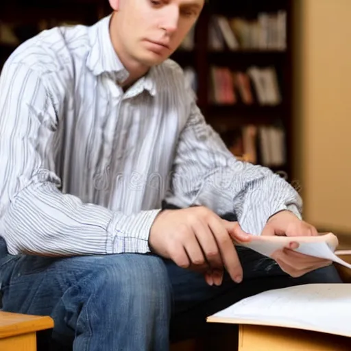 Prompt: math teacher breaks into house, forces student to do homework at gunpoint, stock photo