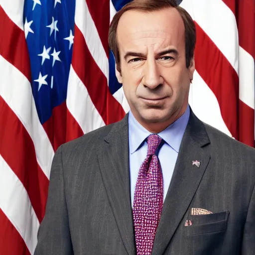 Prompt: United States President Saul Goodman, official photograph