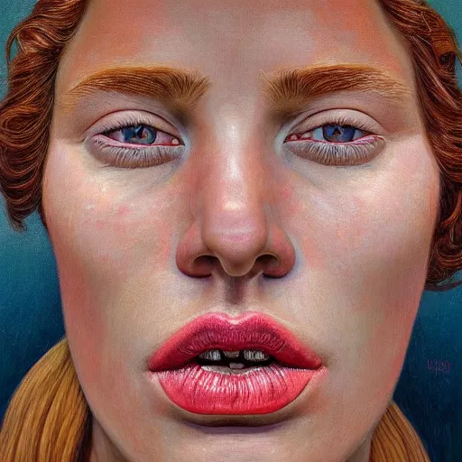 Prompt: intricate five star dream facial portrait by casey weldon, oil on canvas, hdr, high detail, photo realistic, hyperrealism, matte finish, high contrast, 3 d depth, centered, masterpiece, vivid and vibrant colors, enhanced light effect, enhanced eye detail, artstationhd