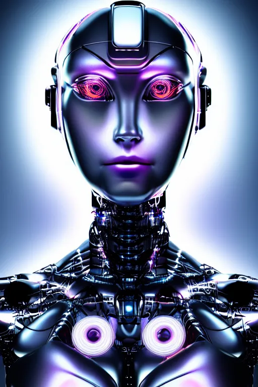 Prompt: detailed photo of the half - cybernetic robocatgirl with human face, symmetry, awesome exposition, very detailed, highly accurate, intricate, professional lighting diffracted lightrays, 8 k, sense of awe, science fashion magazine cover
