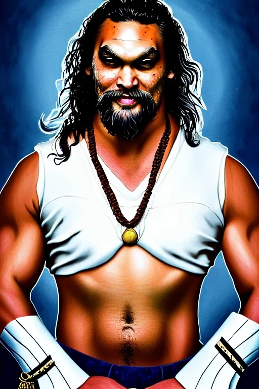 Image similar to portrait of Jason Momoa as an admiral in the Royal Navy, royal portrait