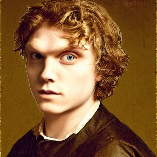 Prompt: evan peters by leonardo da vinci