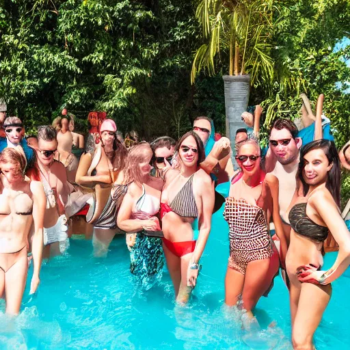 Las Vegas pool party, Stable Diffusion