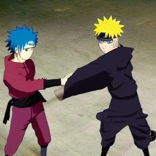 Image similar to naruto teaches boruto how to fight