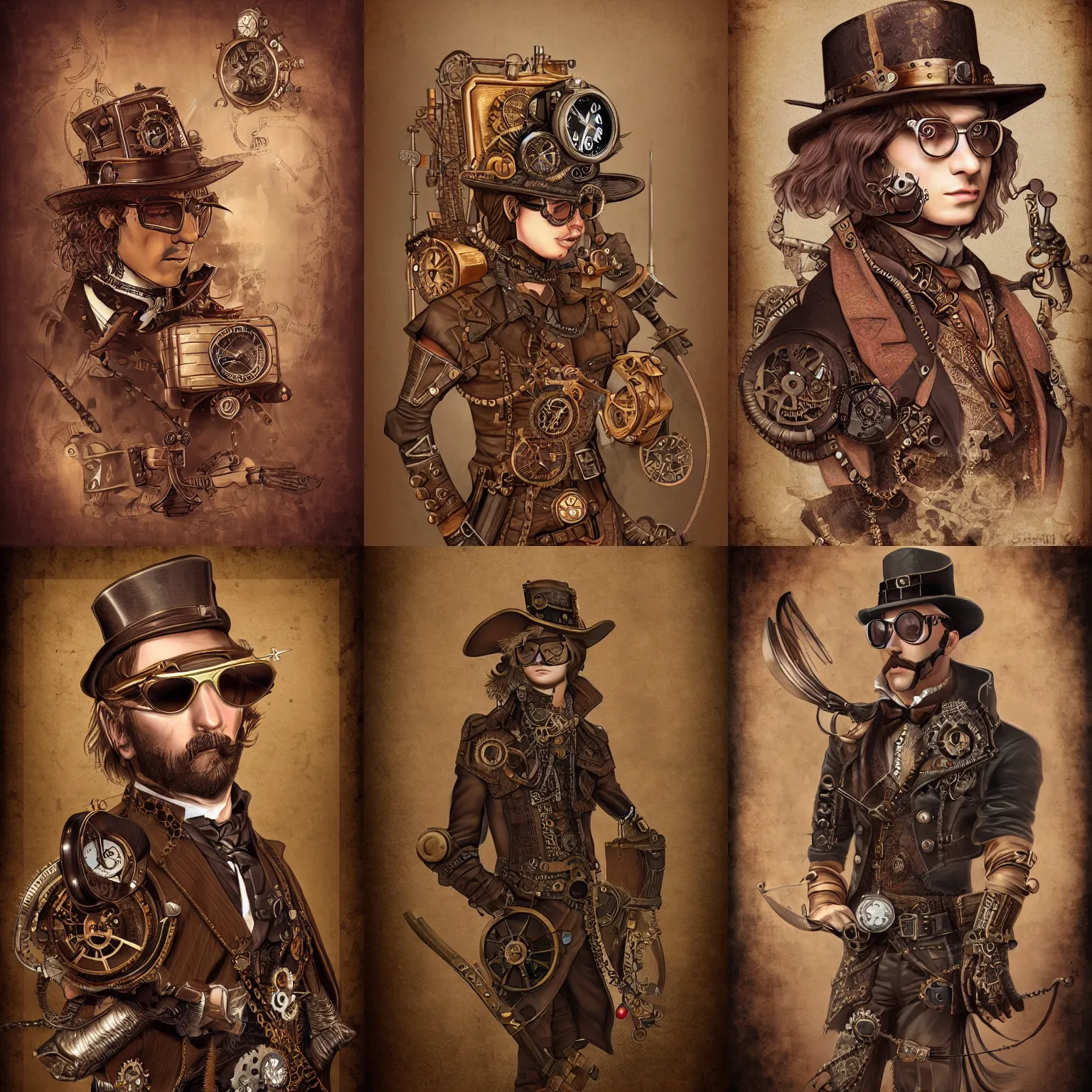 Prompt: ⚔ 👓 steampunk 4k digital Illustration