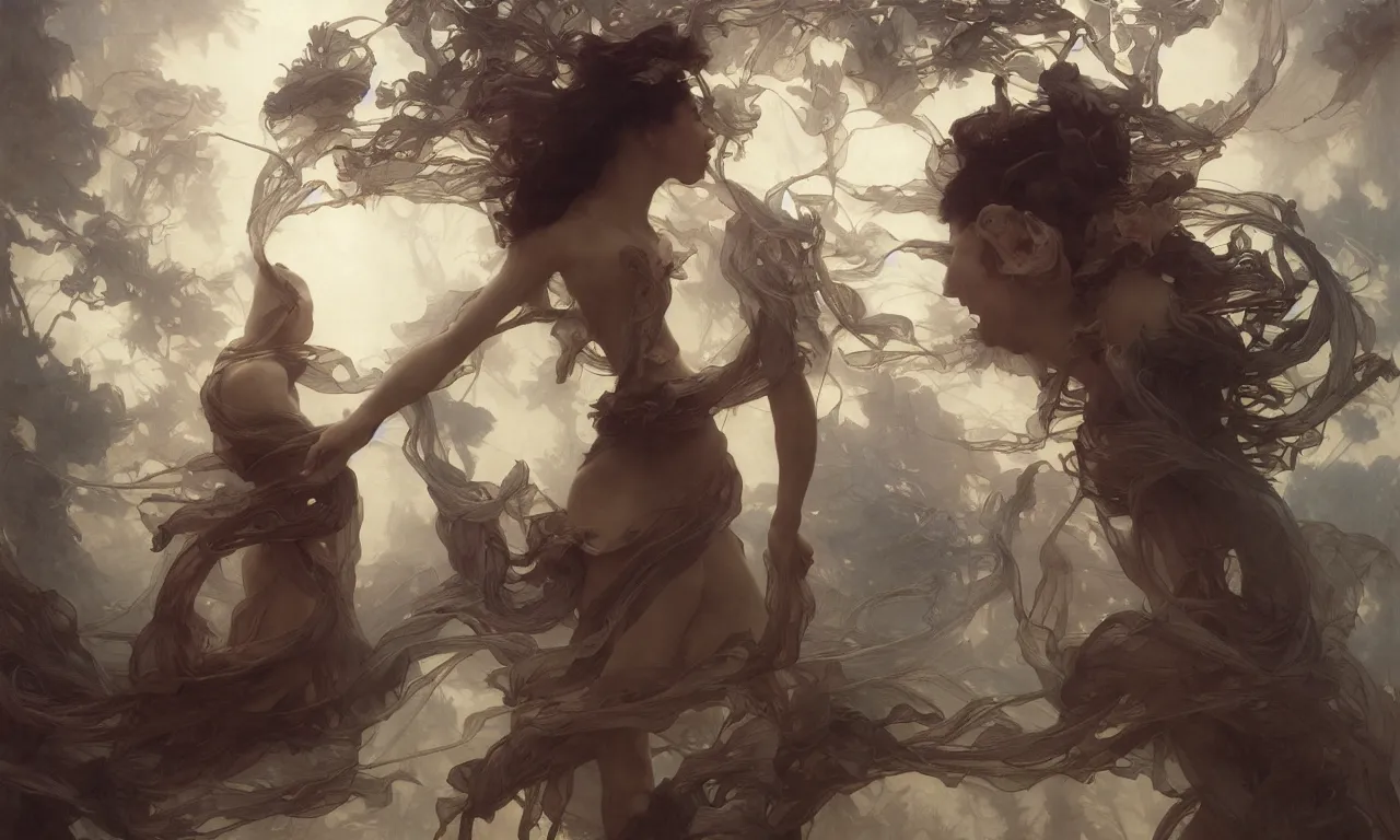 Prompt: The World during Singularity. Masterpiece 4k digital illustration by Ruan Jia and Mandy Jurgens and Artgerm and William-Adolphe Bouguereau, award winning, Artstation, art nouveau aesthetic, Alphonse Mucha background, intricate details, realistic, panoramic view, Hyperdetailed, 8k resolution, intricate art nouveau, smooth, sharp focus