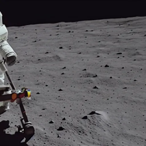 Prompt: gopro footage fighting mark zuckerberg on the moon.