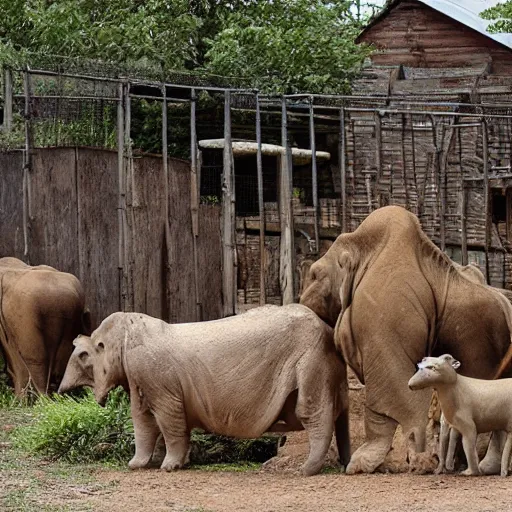 Prompt: rustic zoo