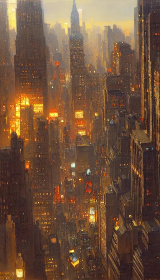 Image similar to city of modern new york. highly detailed painting by gaston bussiere, craig mullins, j. c. leyendecker