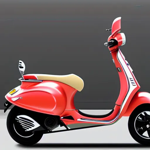 Prompt: experimental abstract Vespa design using new shapes and material for the neo Vespa of the future.