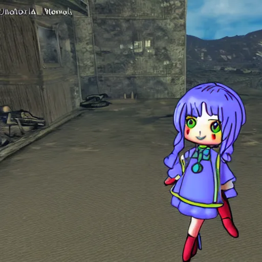 Image similar to fallout new vegas mod featuring cirno from touhou