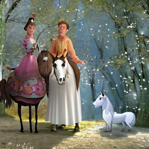 Image similar to a Hungarian Fairy tale, by Marcel Jankowicz, screenshot, animation movie, Janos Vitez, the white mare