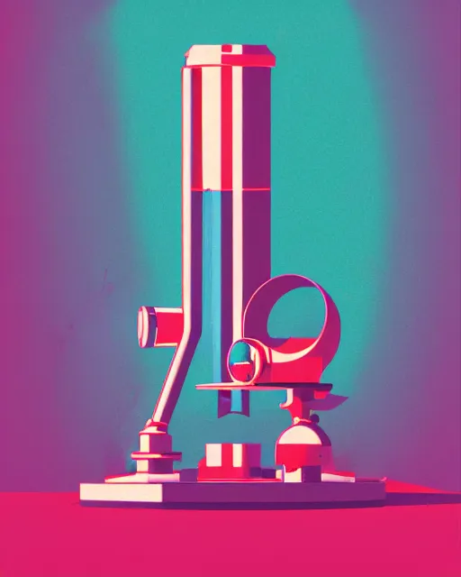 Image similar to editorial illustration scientific lab test tube telescope, colorful modern, mads berg, karolis strautniekas, christopher balaskas, fine texture, dynamic composition, detailed, matte print, dynamic perspective, halftone texture, muted color, lomography, risograph