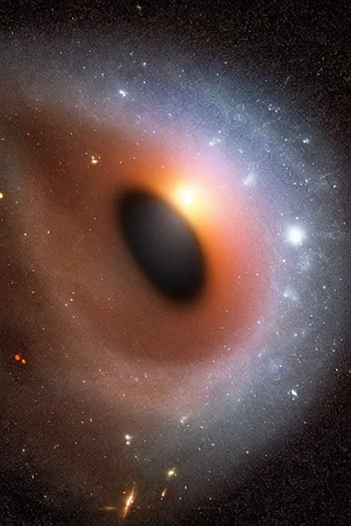 Image similar to black hole engulfing the milky way as seen by the James Webb Space Telescope